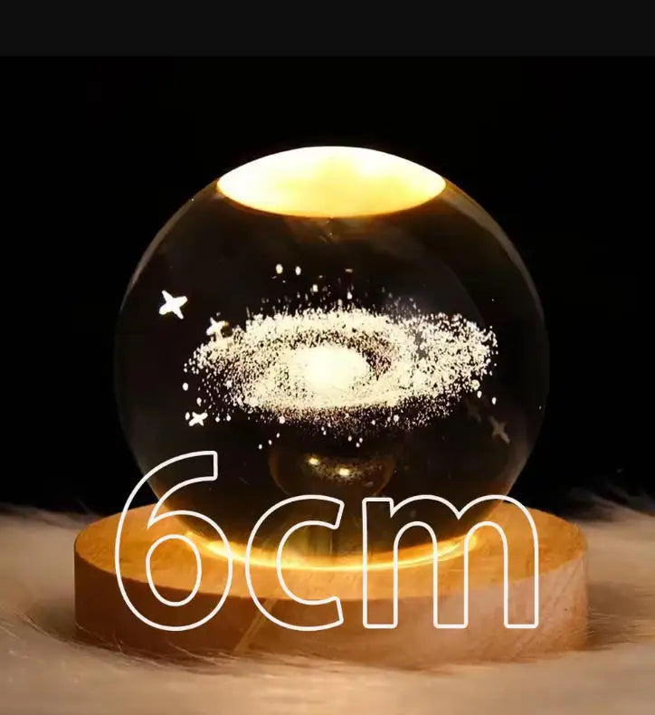 【Christmas birthday gifts】NEW Night Light Book Bear Rose USB LED Night Light Galaxy Saturn 3D Crystal Ball Mood Light Christmas