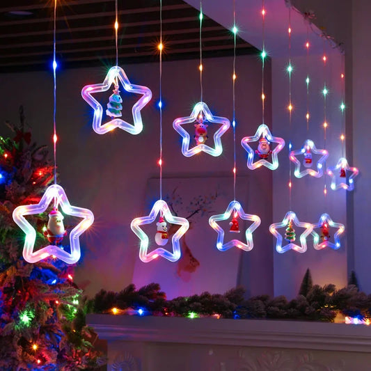 LED Christmas Curtain & Garland Lights Room Decoration