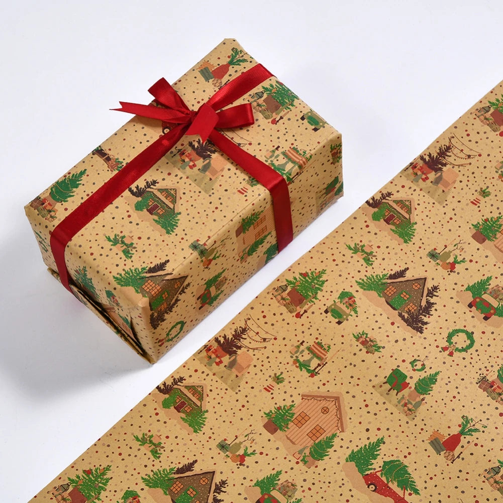 DIY Christmas & New Year Craft Wrapping Paper12q`1