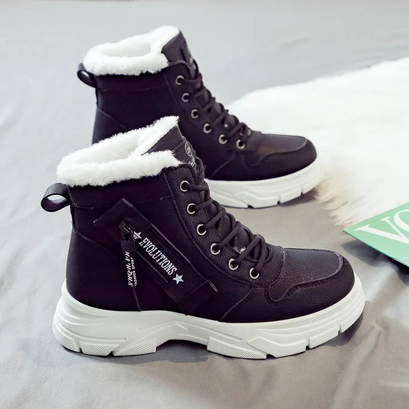 Winter Women Snow Boots Casual High-top Shoes Lightweight Warm Women Sneakers Platform Ankle Boots Plus Size New Outdoor Boots