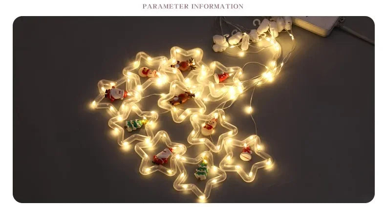 LED Christmas Curtain & Garland Lights Room Decoration