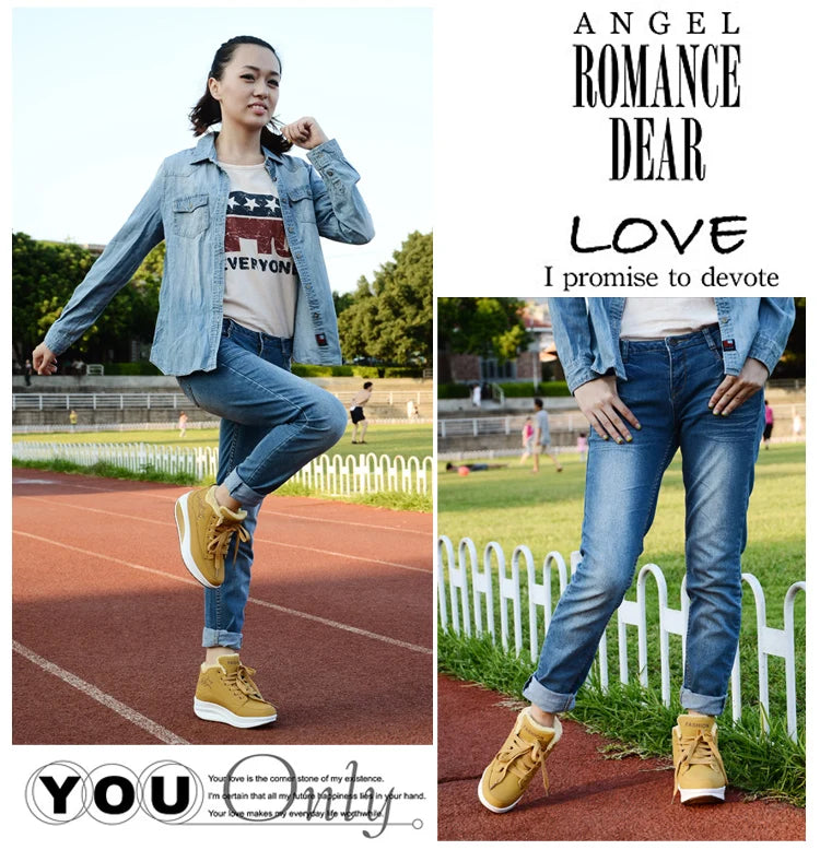 Womens Winter Snow Boots Warm Comfortable Non Slip Flat with  for Outdoor   women's shoes