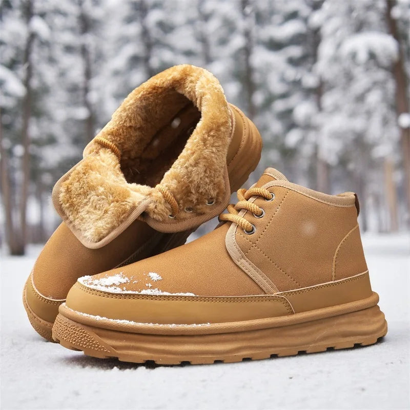 Men's Winter Warm Snow Boots Are Fashionable Versatile Anti Slip Comfortable and A Must-have for Winter Outings