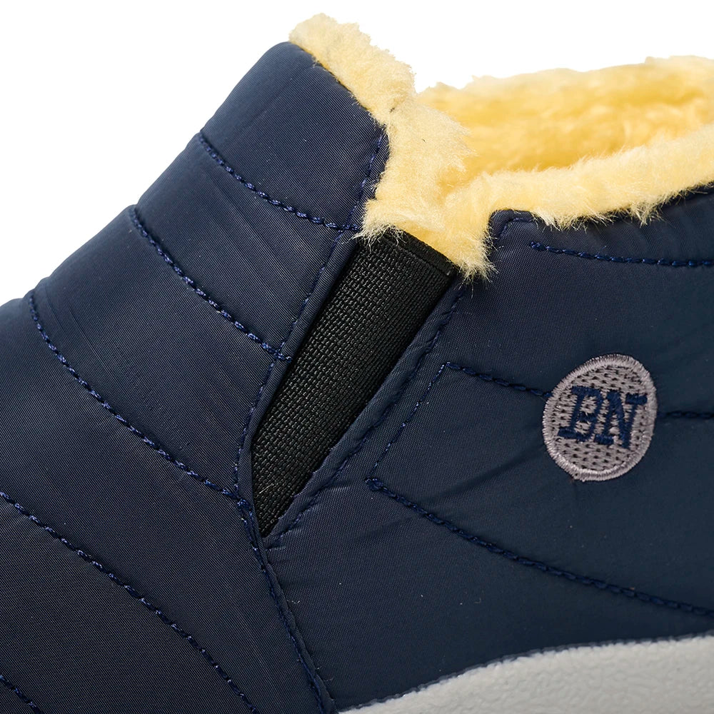 Classic Winter Men's Boots Ankle Boots WaterProof  Warm Plush Round Toe Thick-soled Outdoor Casual Anti slip