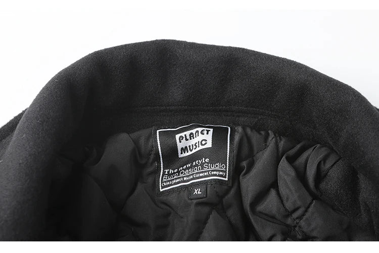 Winter Thi Woolen Navy Peacoat Outdoor Windproof Warm Inner Wool Coat Heavy Du Youth Faion Workwear Military Sle Coat