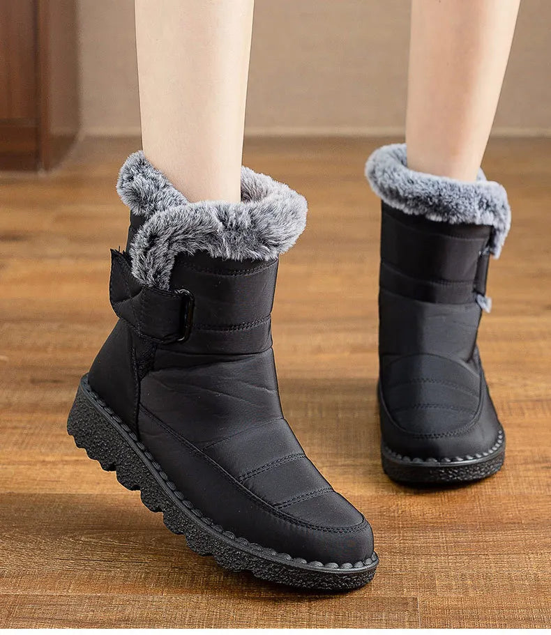 Women's Boots Fashion Winter Boots With Super Warm Fur Botas Mujer 2025 Winter Shoes Woman Snow Boots Elegant Woman Heeled Shoes