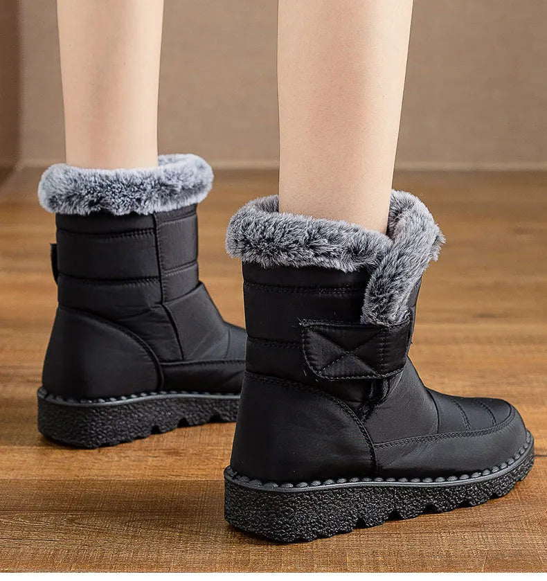 Women's Boots Fashion Winter Boots With Super Warm Fur Botas Mujer 2025 Winter Shoes Woman Snow Boots Elegant Woman Heeled Shoes