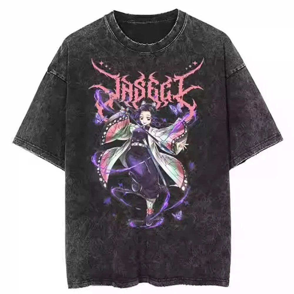 Mens Clothes New Arrival  Tee Shirt Homme Graphic T-Shirts Men Tshirt for Men Ropa Hombre Japanese Anime Graphic Washed 61351