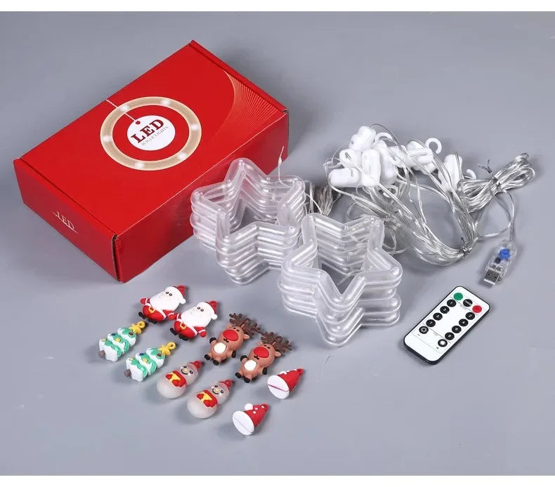 LED Christmas Curtain & Garland Lights Room Decoration