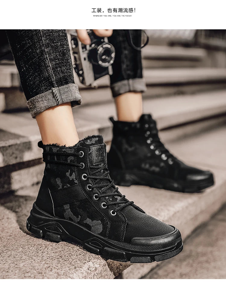 Cozy Winter Boots for Men 2025, New Year Snow Walking Style, Furry Lined, nice?