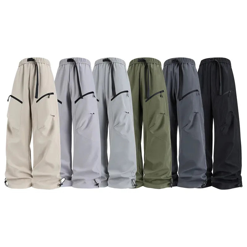 Thin workwear pants for men 2025 new style summer loose straight-leg men's pants wide-leg casual pants