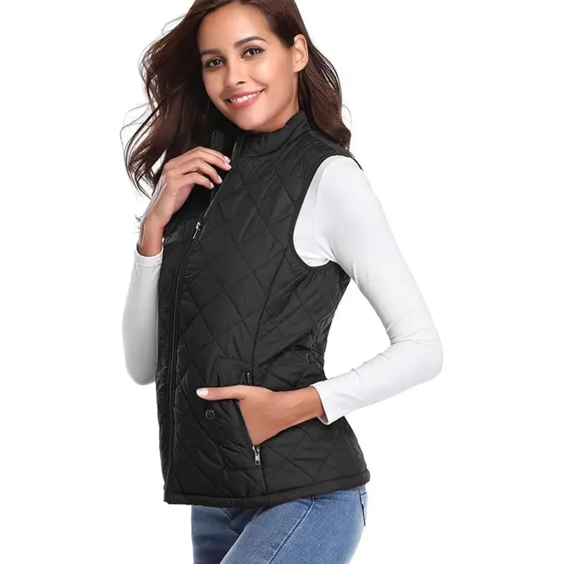 Winter Warmth Vest Soft Solid Color Sleeveless Hooded Long Vest for Women - Cozy Outwear for Cold Weather Vest
