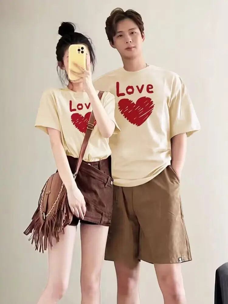 Love Family Matching Outfits 2025 New Arrival - Stylish One Family Parent-Child Love Short Sleeve T-shirt for Baby