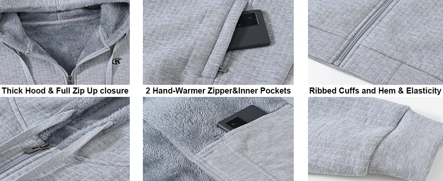 Men's Winter Warm Jackets Casual Hooded Plaid Shirts Thick Windbreaker Coat Hooded Fashion Streetwear 5XL