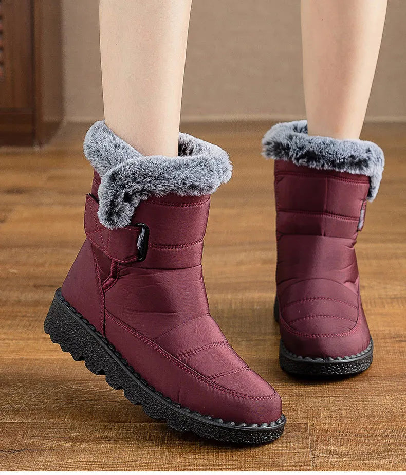 Women's Boots Fashion Winter Boots With Super Warm Fur Botas Mujer 2025 Winter Shoes Woman Snow Boots Elegant Woman Heeled Shoes