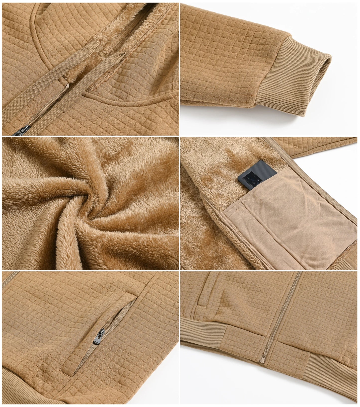 Men's Winter Warm Jackets Casual Hooded Plaid Shirts Thick Windbreaker Coat Hooded Fashion Streetwear 5XL