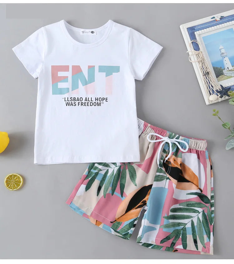 Family Matching Outfits Summer Beach Mother Daughter  Dresses Dad Son T-shirt & Shorts Family Look Couple Matching Outfit