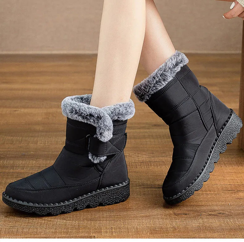 Women's Boots Fashion Winter Boots With Super Warm Fur Botas Mujer 2025 Winter Shoes Woman Snow Boots Elegant Woman Heeled Shoes