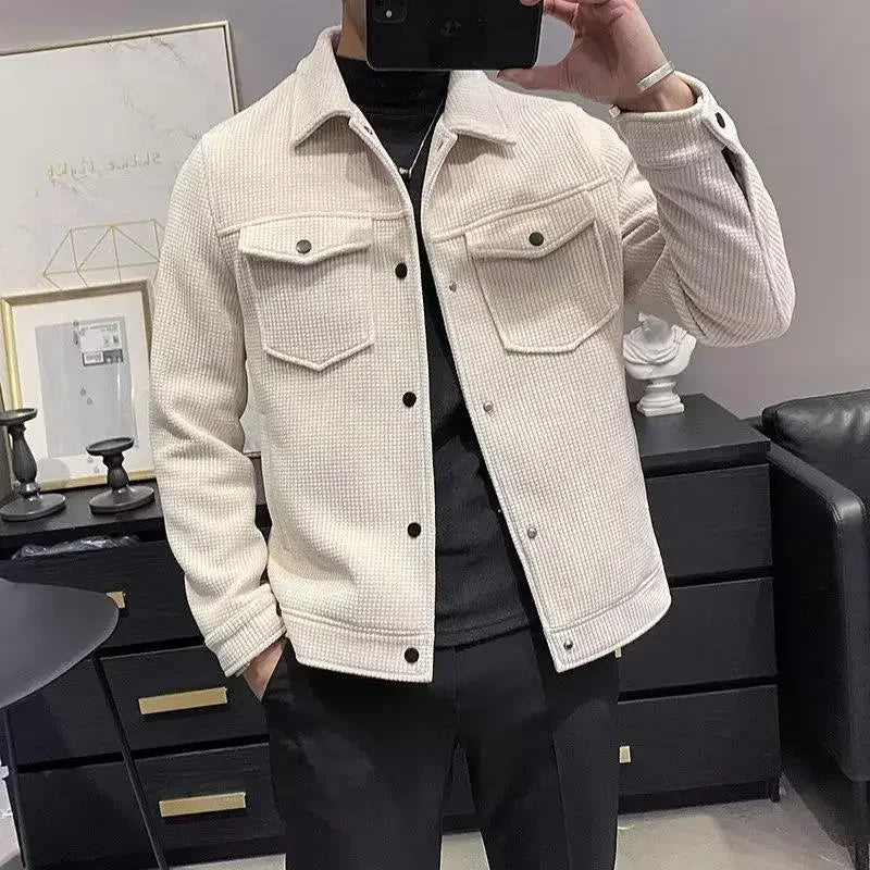 Winter Fashion coat Men's Lapel Autumn  Winter New Corduroy Jacket men clothing men jacket men clothing y2k tops Jacket Men's