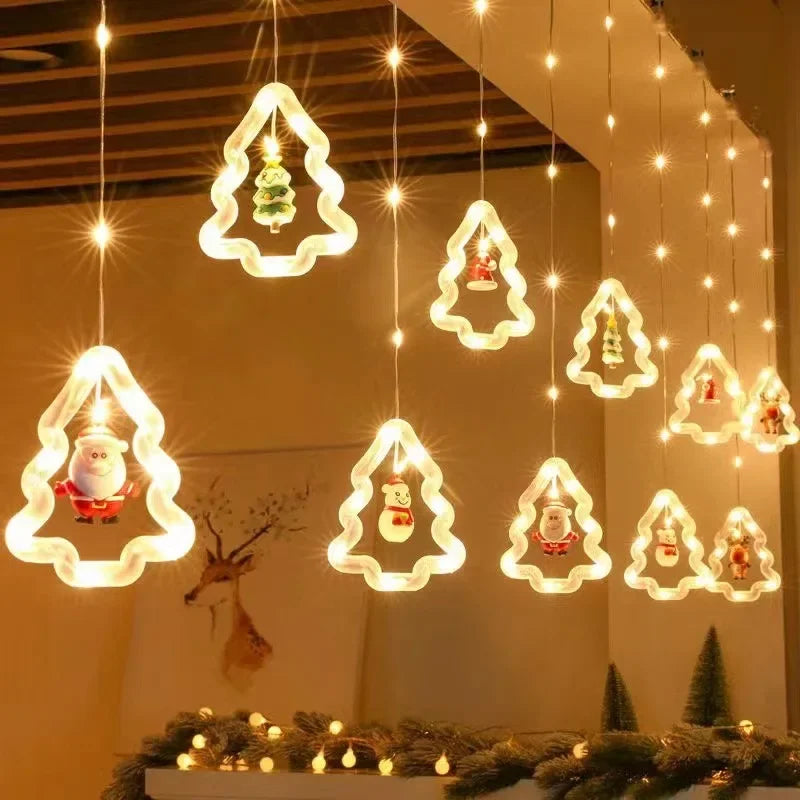 LED Christmas Curtain & Garland Lights Room Decoration