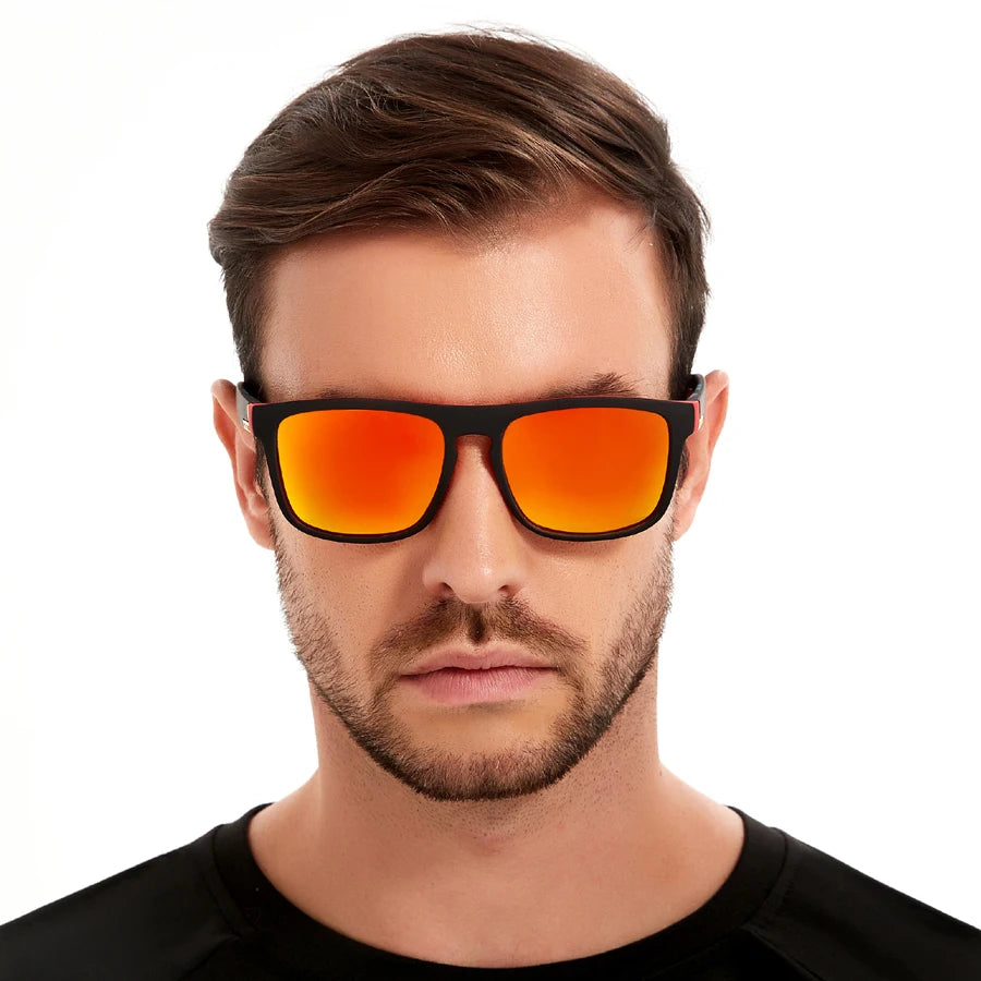 4PCS Fashion Vintage Square Sunglasses Men Women Fishing Driving Man Luxury Brand Designer Sun Glasses Anti-Glare Retro Eyewear