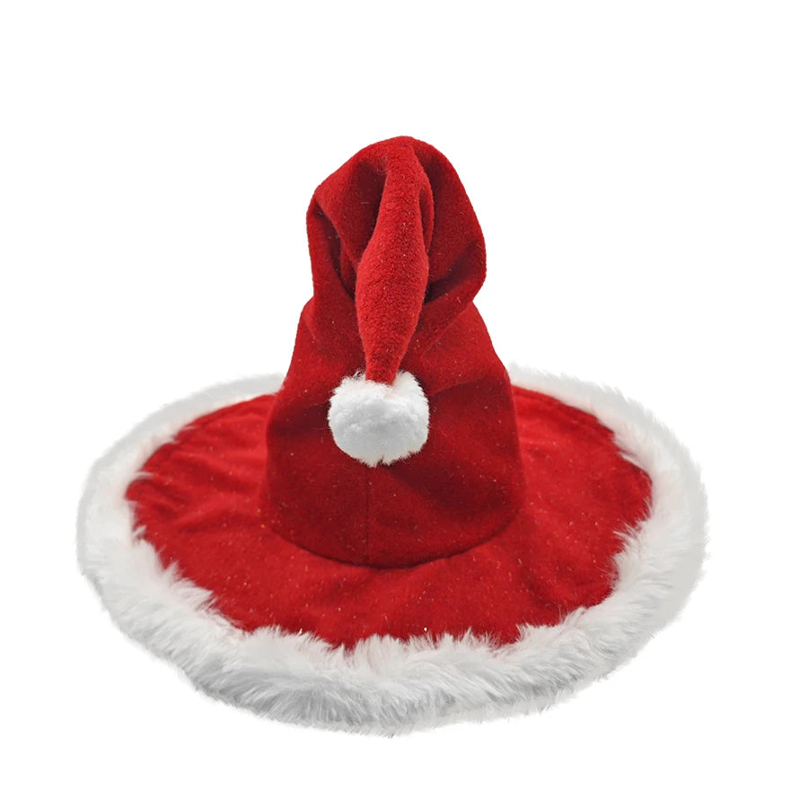 Christmas Hat, Santa Hat Holiday for Adults Unisex Comfort Extra Thicken Fur Xmas Hat for New Year Festive Party
