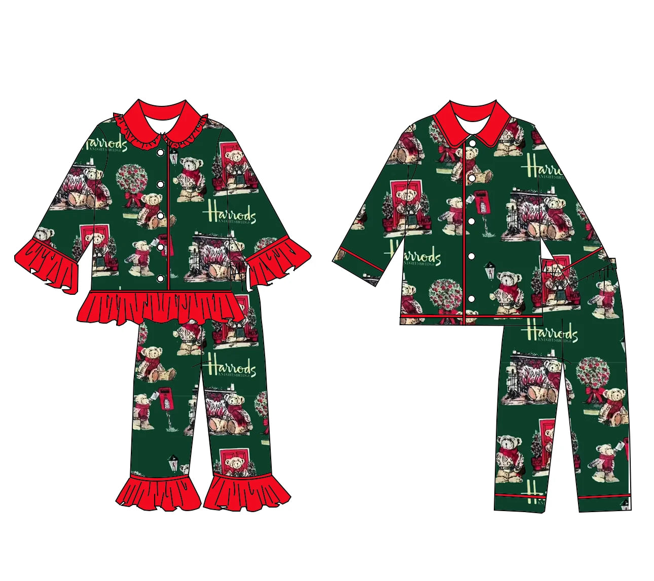 Christmas Family Matching Pajamas Long Sleeve Kids & Adult Pyjamas Set Comfortable Sleepwear New Outfit for Holiday