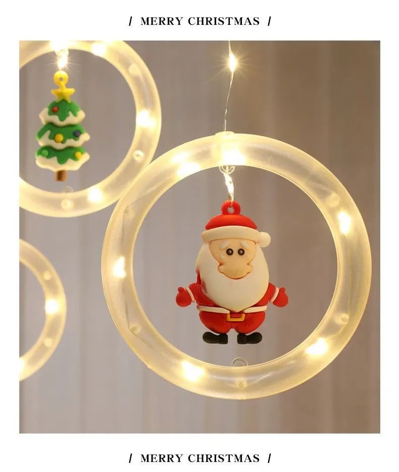 LED Christmas Curtain & Garland Lights Room Decoration
