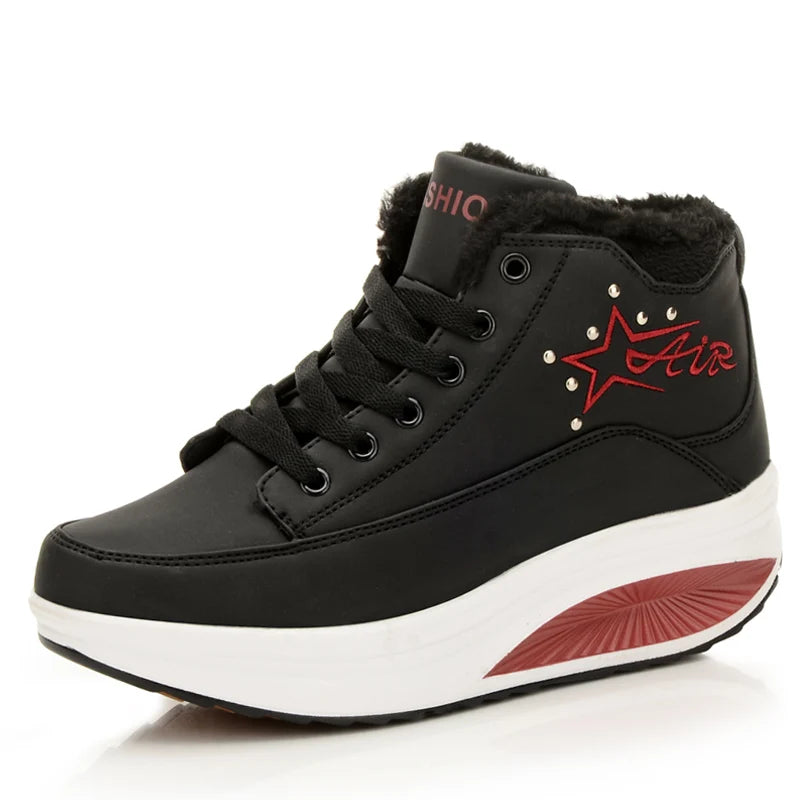 Womens Winter Snow Boots Warm Comfortable Non Slip Flat with  for Outdoor   women's shoes