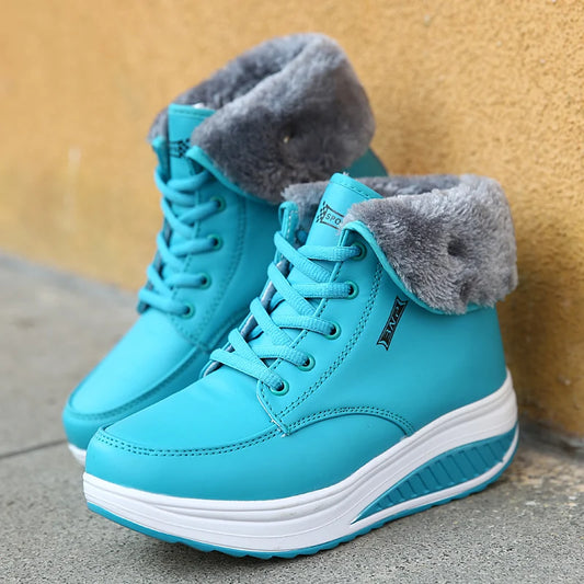 Womens Winter Snow Boots Warm Comfortable Non Slip Flat with  for Outdoor   women's shoes