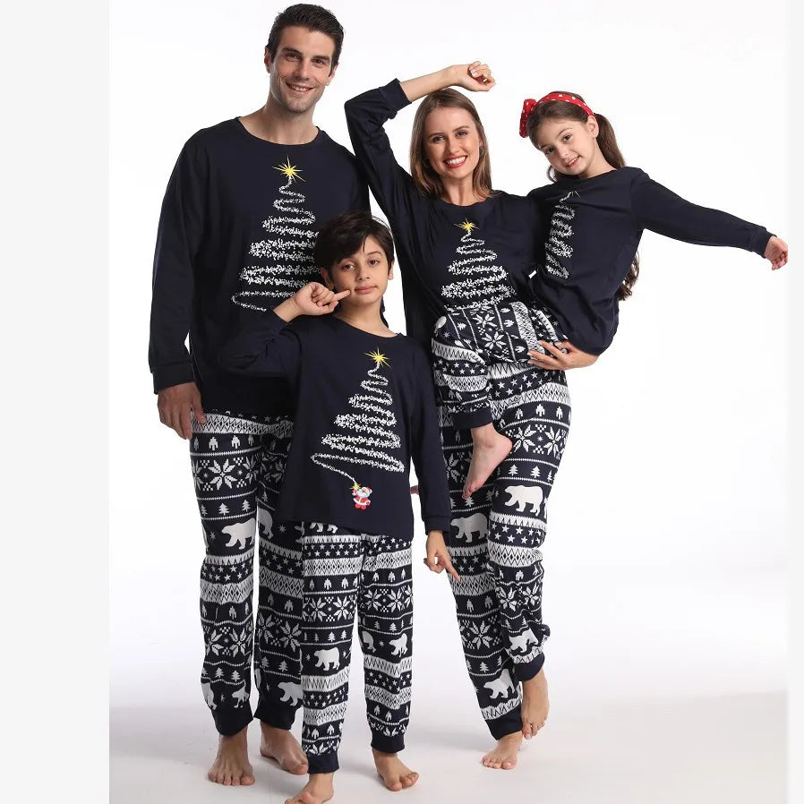 Family Matching Outfits Red Christmas Pajamas Sets Father Mother Daughter And Son Pajamas Family Children Clothing