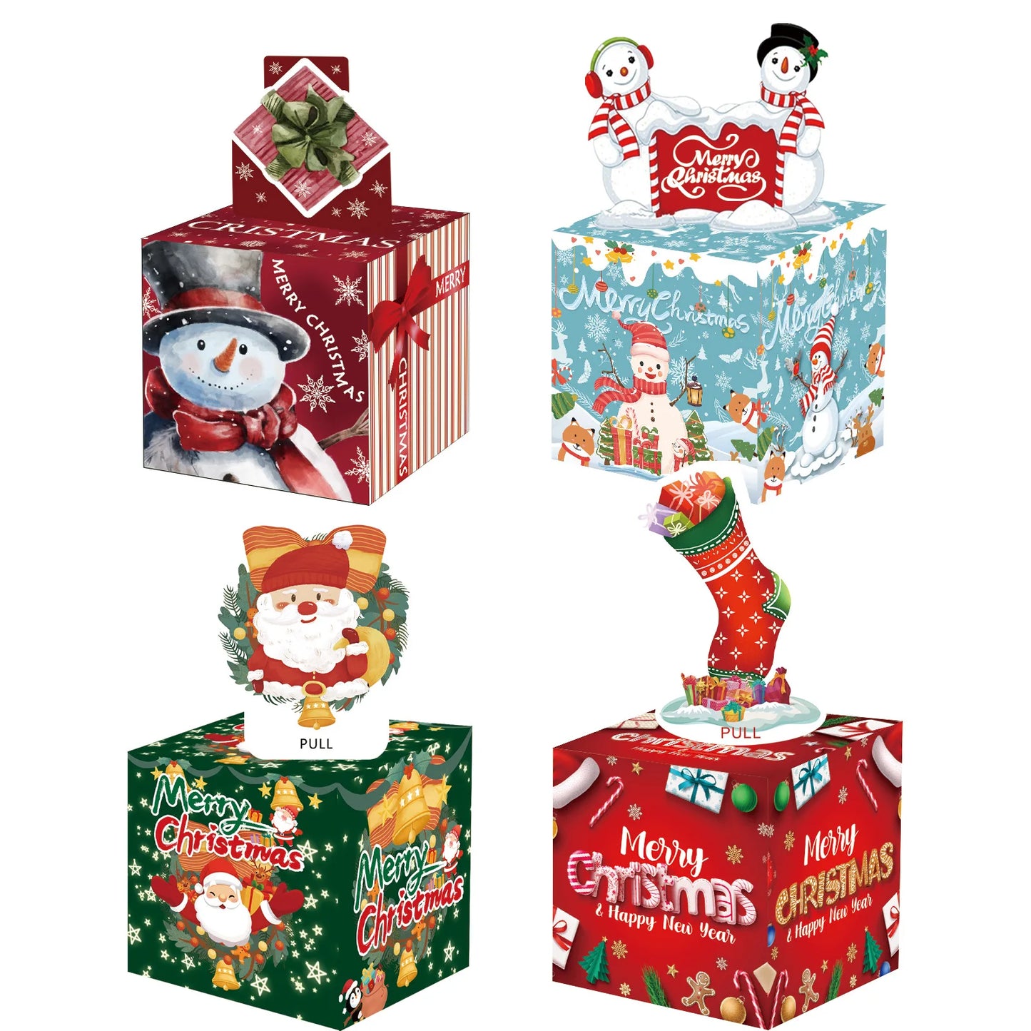 Christmas Gifts In Different Styles Christmas Theme Party Surprise Gift Box Draw Money Gift Box Desktop Decoration Supplies