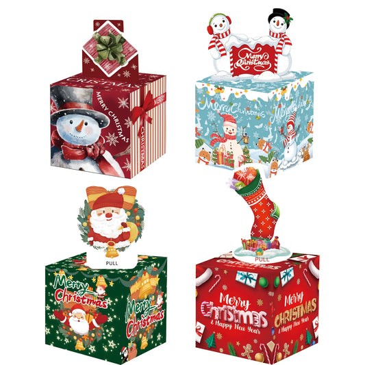 Christmas Gifts In Different Styles Christmas Theme Party Surprise Gift Box Draw Money Gift Box Desktop Decoration Supplies