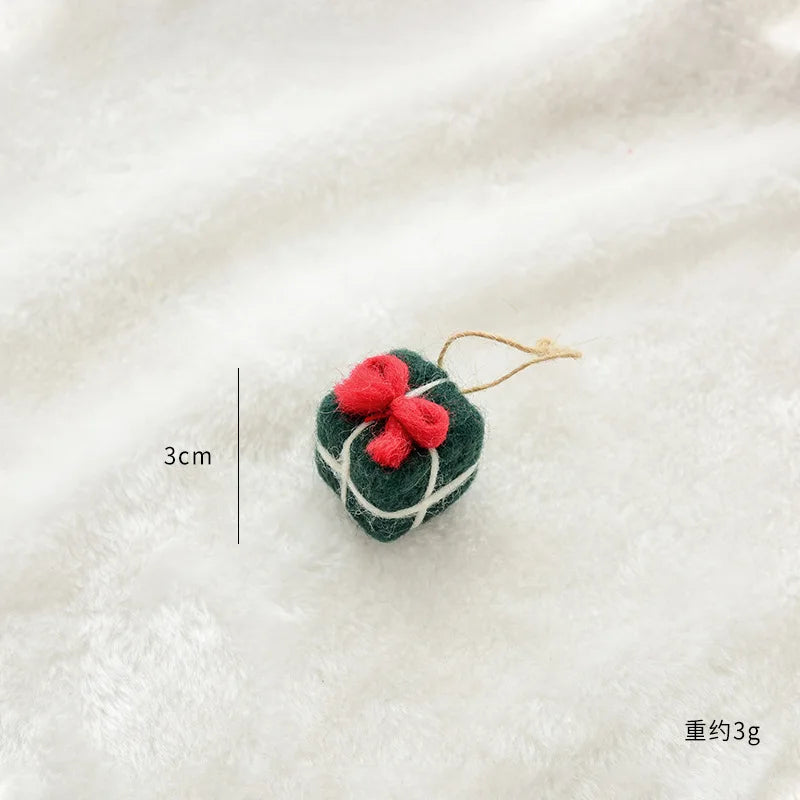 Christmas Tree Snowflake Gift Decoration Pendant Wool Felt Gingerbread Handmade DIY Accessories Christmas New Year Decoration
