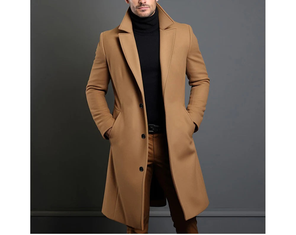 Winter Men's Trench Coats Luxury