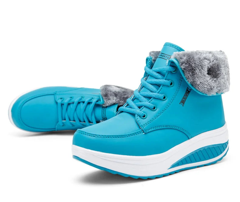 Womens Winter Snow Boots Warm Comfortable Non Slip Flat with  for Outdoor   women's shoes