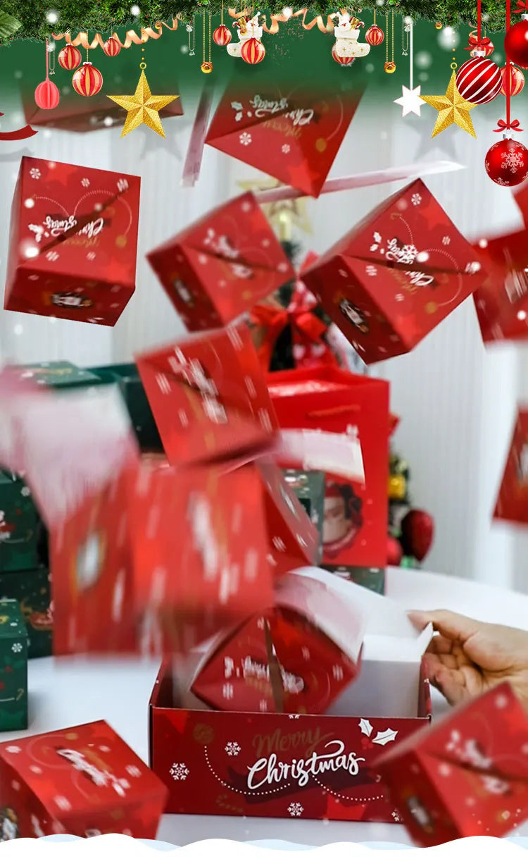 Christmas Gift Box DIY Folding Paper Box Money Pop Up Birthday Surprise Bounce Box Explosions Red Envelope Surpris Gift Box