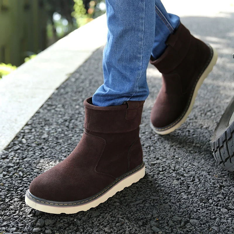Winter Hot Casual Warm Boots, Fashionable and Versatile Simple and Fashionable for Outdoor Walks Classic Fashionable Men's Boots