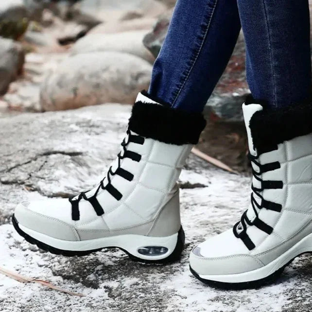 Women Winter Boots Women's Keep Warm Mid-Calf Snow Boots Women Hiking Boots High Quality Comfortable Air Cushion Women Boot