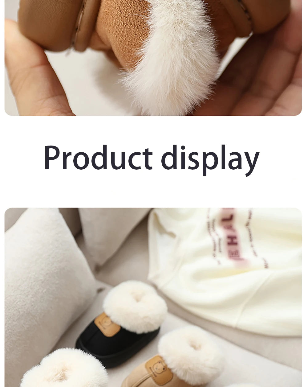 Cute Cartoon Winter Boots For Children Boy's Girl's Plush Boots Thick Warm Velvet Faux Fur Snow Boots For Toddler Kid's Boots