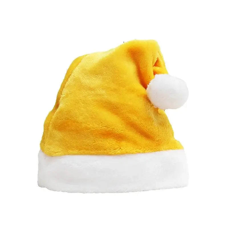 Christmas Santa Hat For Adults And Kids Unisex Velvet Cozy short Plush Red Xmas Hats 2025 New Year's Holiday Party Supplies