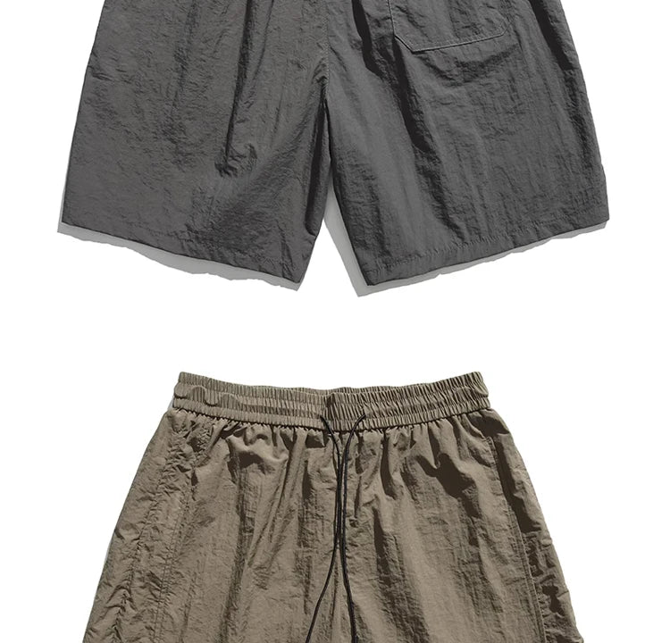 Youwenlu Men's Workwear orts Summer Trendy Loose American Sle Casual Straight Leg Wide Leg Sports Five-Quarter Pants