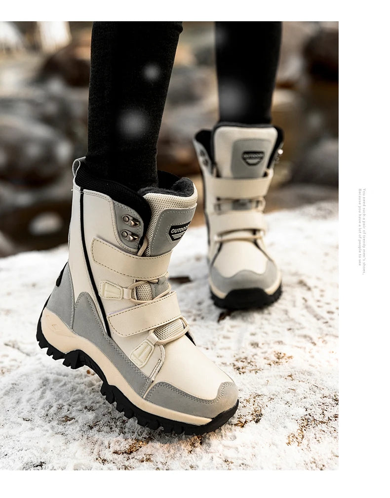 Winter Outdoor Women's Shoes Casual Shoes Snow Boots Warm  Fleece  Windproof  Durable  Versatile Outdoor Boots for Daily Use