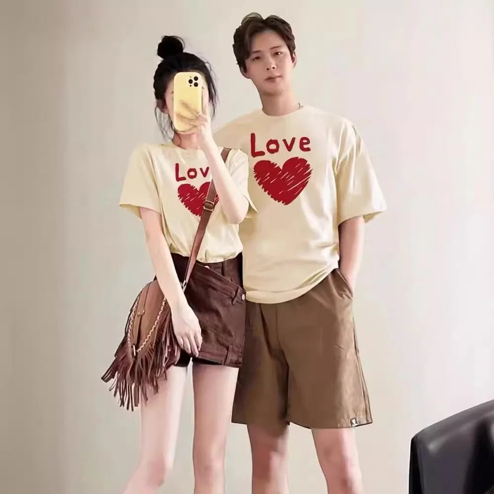 Love Family Matching Outfits 2025 New Arrival - Stylish One Family Parent-Child Love Short Sleeve T-shirt for Baby