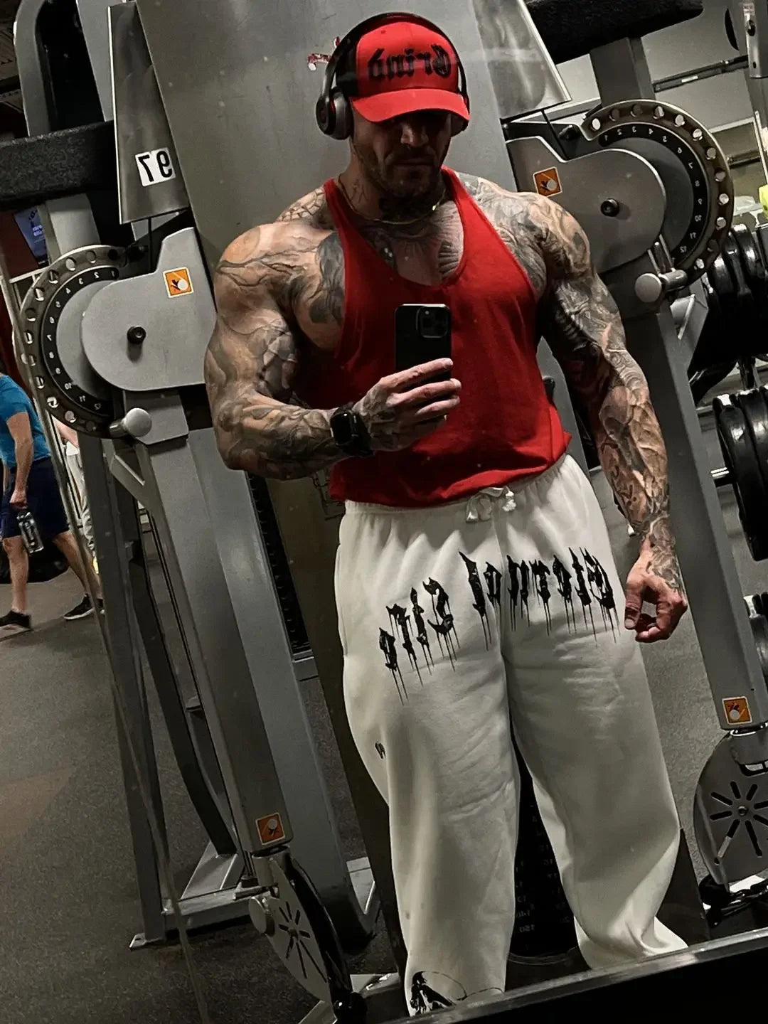 2024 European and American Men's New Year Wear Sports Pants Casual Sports Training Pants Men's Gym Pants