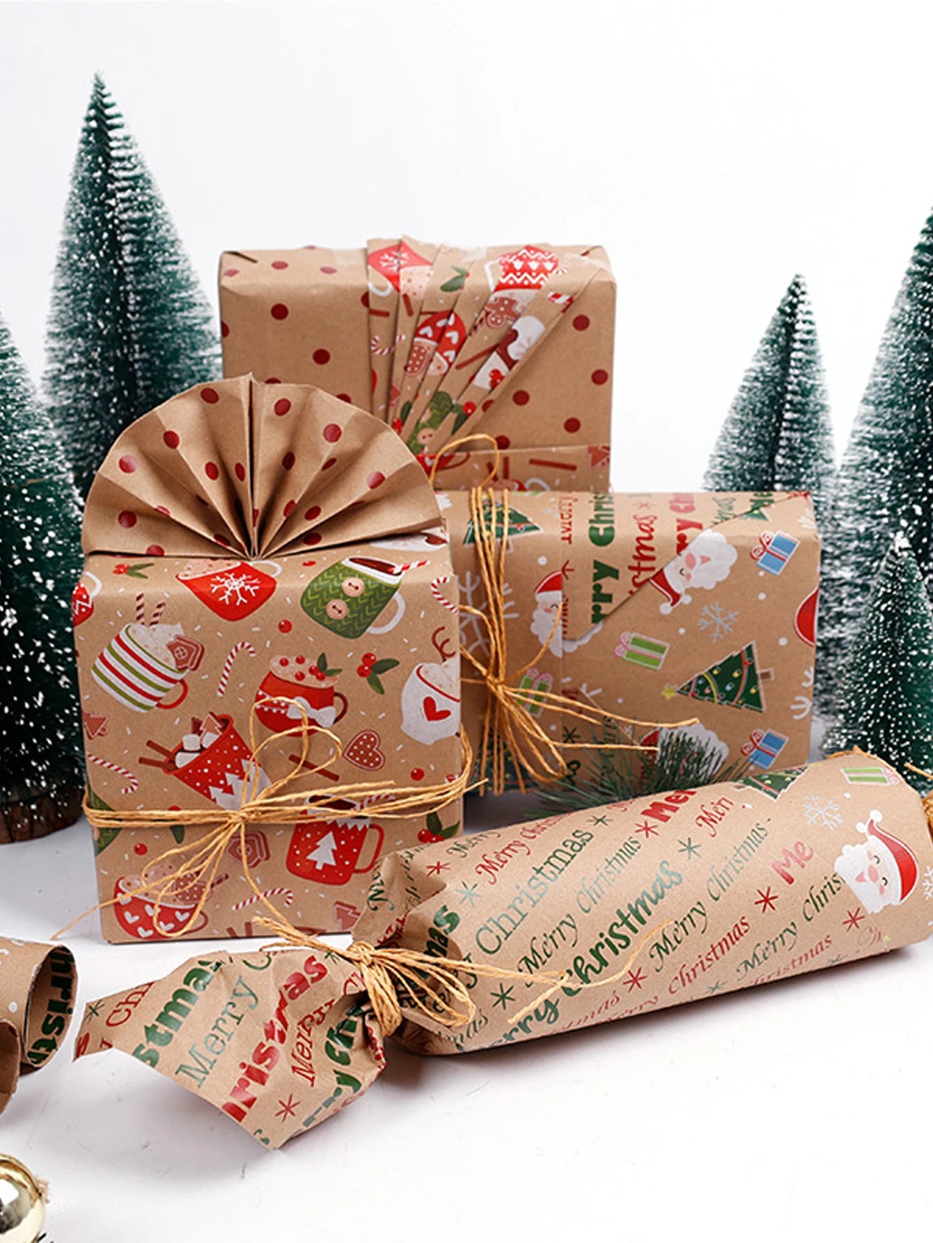 Festive Handmade Gift Wrap for Christmas