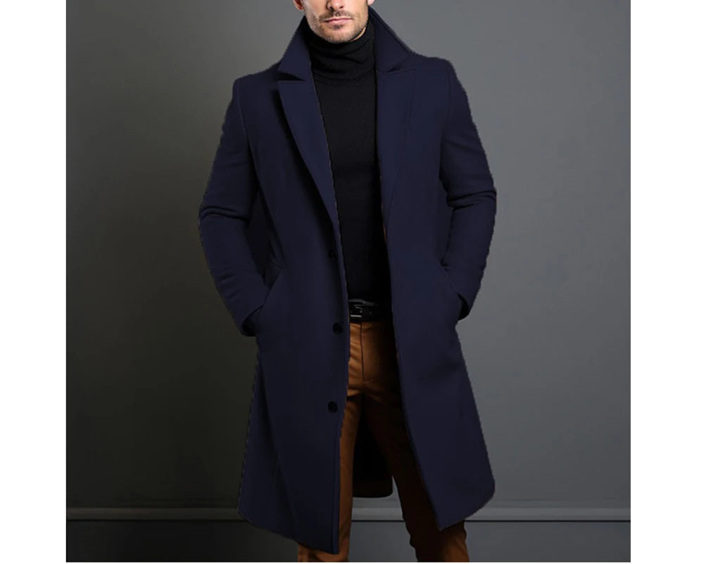 Winter Men's Trench Coats Luxury