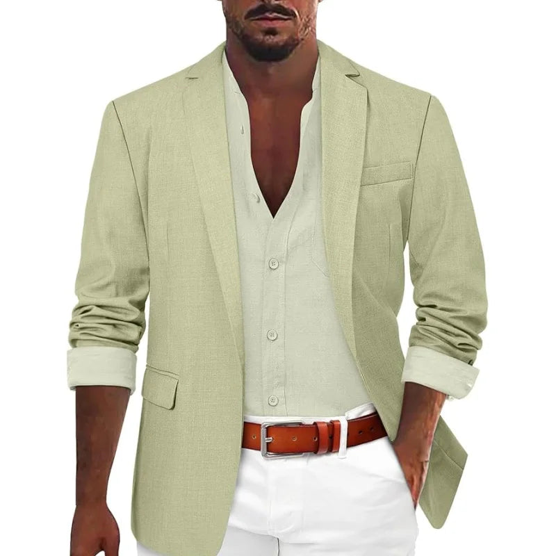 Wedding Suits for Men SuitWedding Birthday Striped Solid ColorLong Sleeve Spring Autumn Suit Top Coat Fashion Casual Comfortable