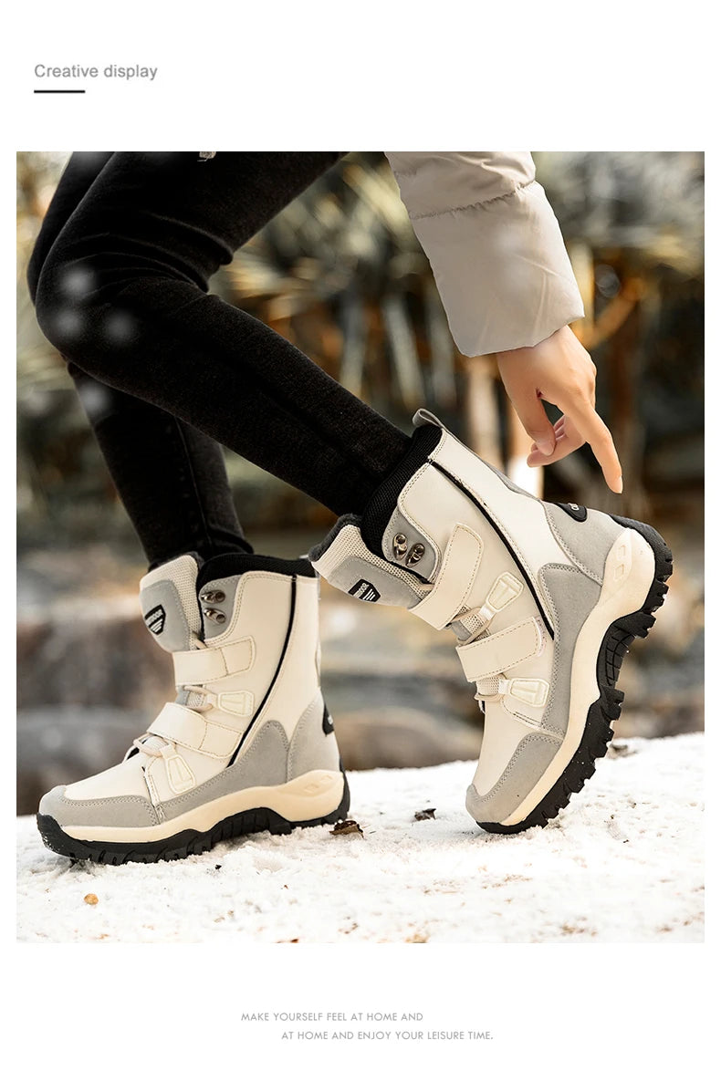 Winter Outdoor Women's Shoes Casual Shoes Snow Boots Warm  Fleece  Windproof  Durable  Versatile Outdoor Boots for Daily Use