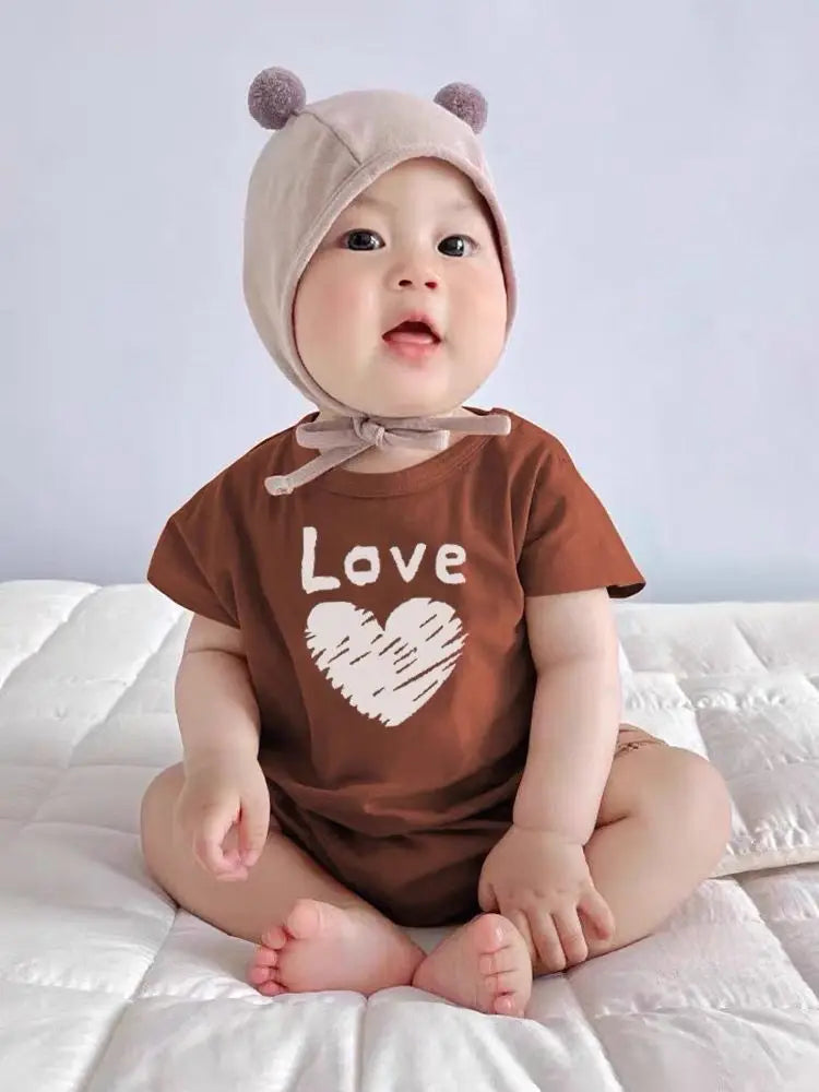 Love Family Matching Outfits 2025 New Arrival - Stylish One Family Parent-Child Love Short Sleeve T-shirt for Baby